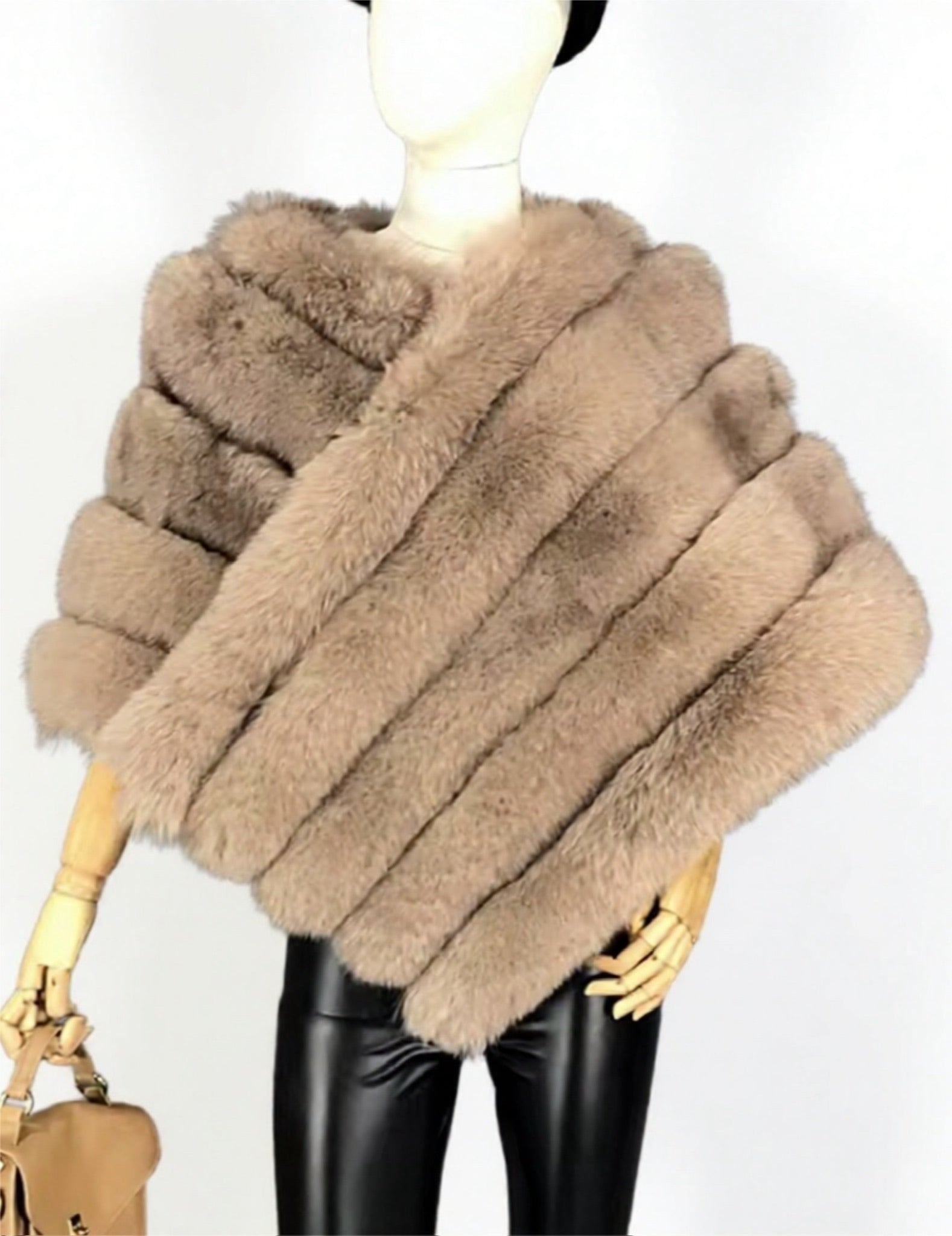 Genuine Fox Cape – Camel Drape
