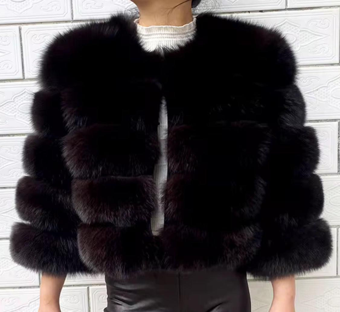 Genuine Fox Crop – Mahogany