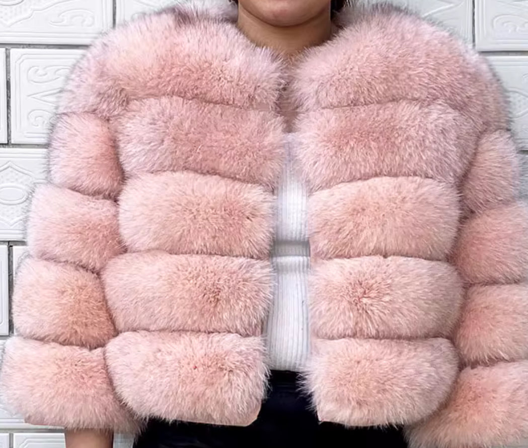 Genuine Fox Crop – Rose