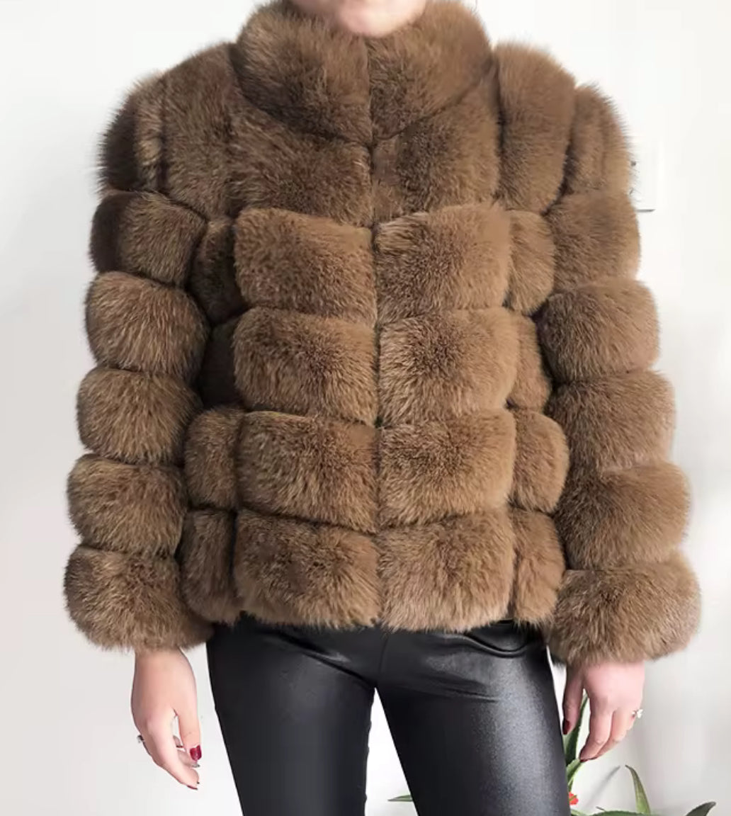 Genuine Fox Jacket – Teddy Bear Layer
