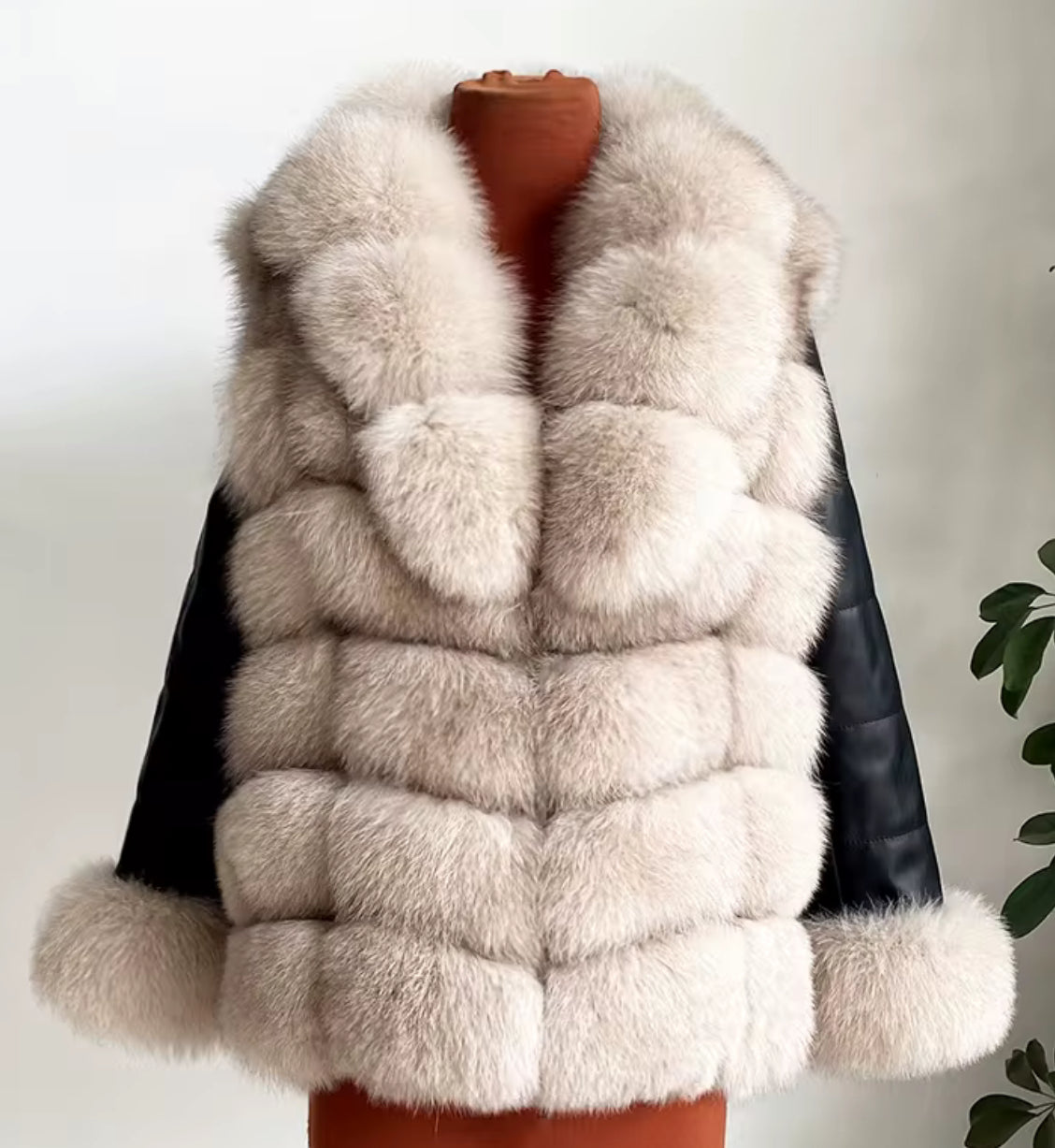 Genuine Fox Jacket – Pearl Layer