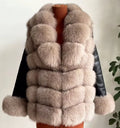 Genuine Fox Jacket – Sandstone Layer