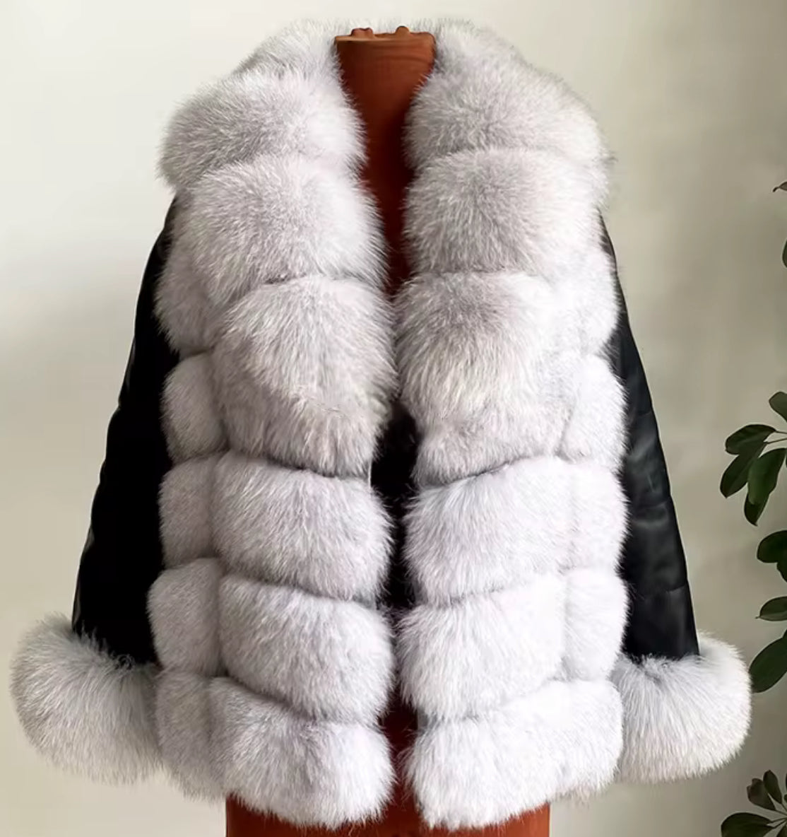 Genuine Fox Jacket – Silver Layer