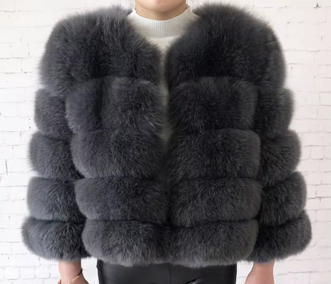 Genuine Fox Crop – Ash